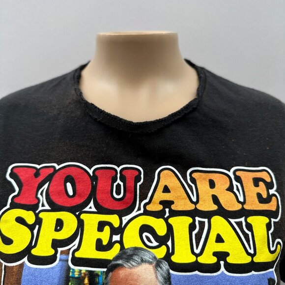 Custom Cut -Out Mister Rogers Neighborhood Ripple Junction Graphic Tee Black S - Picture 9 of 9